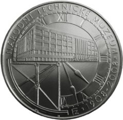 Stříbrná mince 200 Kč Založení Národního technického muzea | 2008 | Standard
